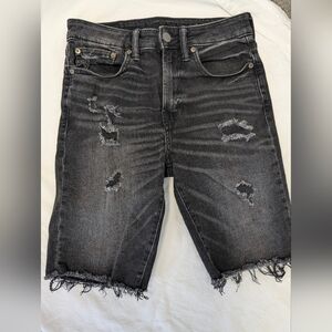 American Eagle Outfitters Black Distressed Shorts